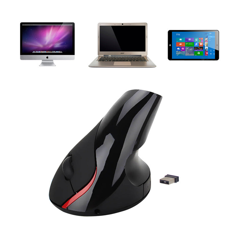 Wireless Vertical Rechargeable Battery Mouse Ergonomic Grip