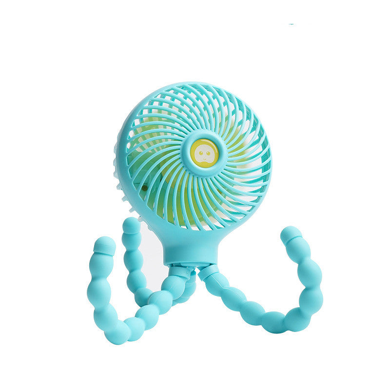 Octopus Folding Fan USB Charging