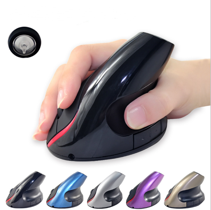 Wireless Vertical Rechargeable Battery Mouse Ergonomic Grip