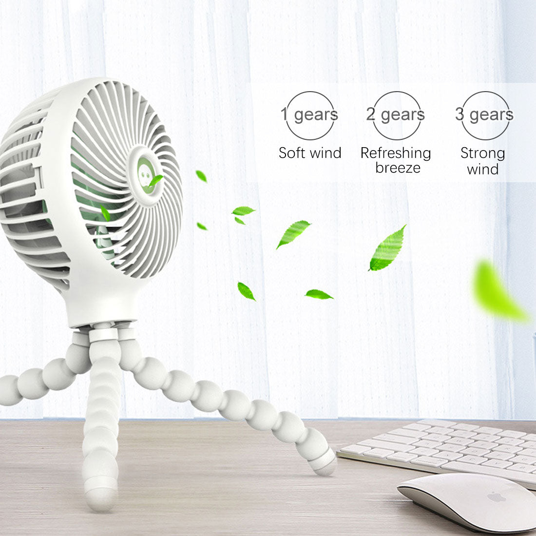 Octopus Folding Fan USB Charging