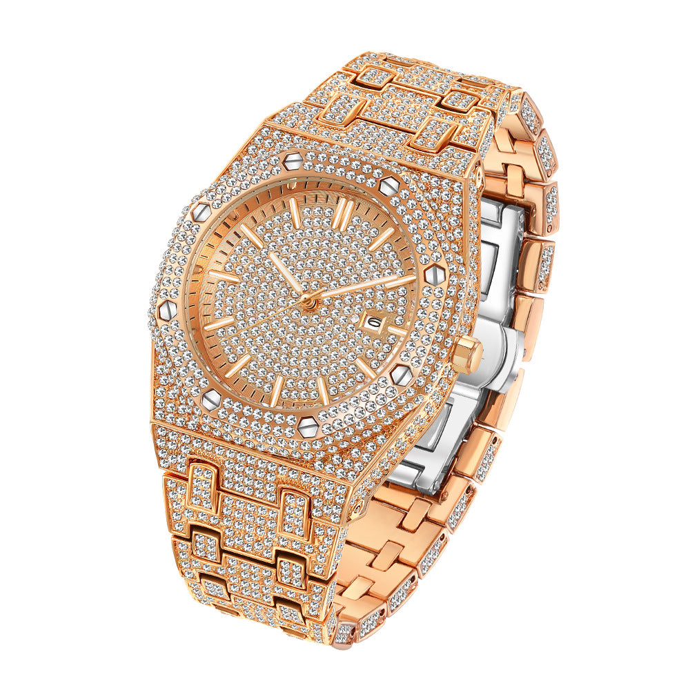 Full Diamond Large Dial Quartz Watch