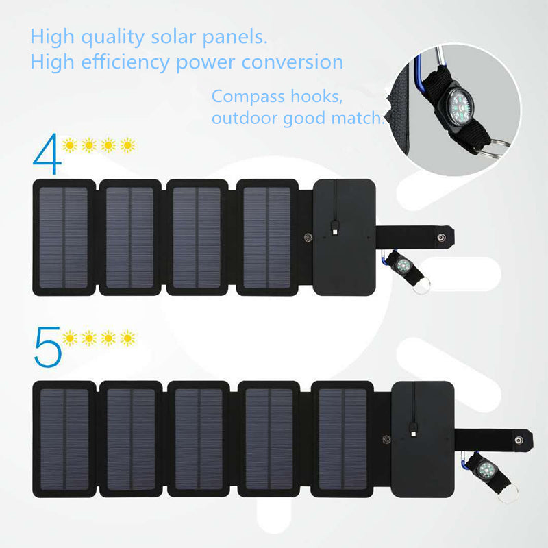 Outdoor Folding Solar Panel Charger Portable 5V 2.1A USB