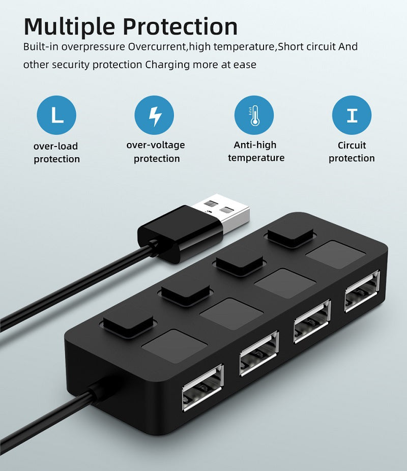 Multi-USB Splitter 4-port Extender