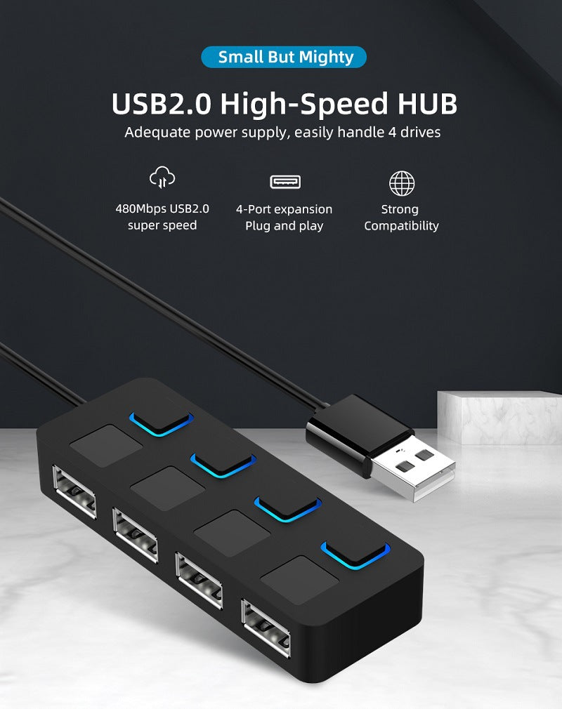 Multi-USB Splitter 4-port Extender