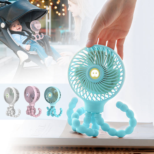 Octopus Folding Fan USB Charging