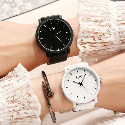 Retro Casual Black And White Watch